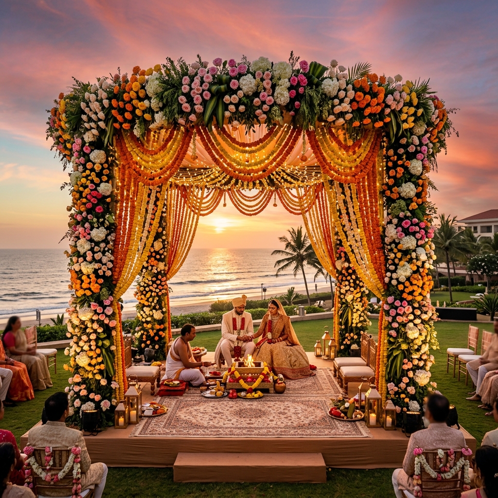 Luxury destination wedding venue with elegant décor